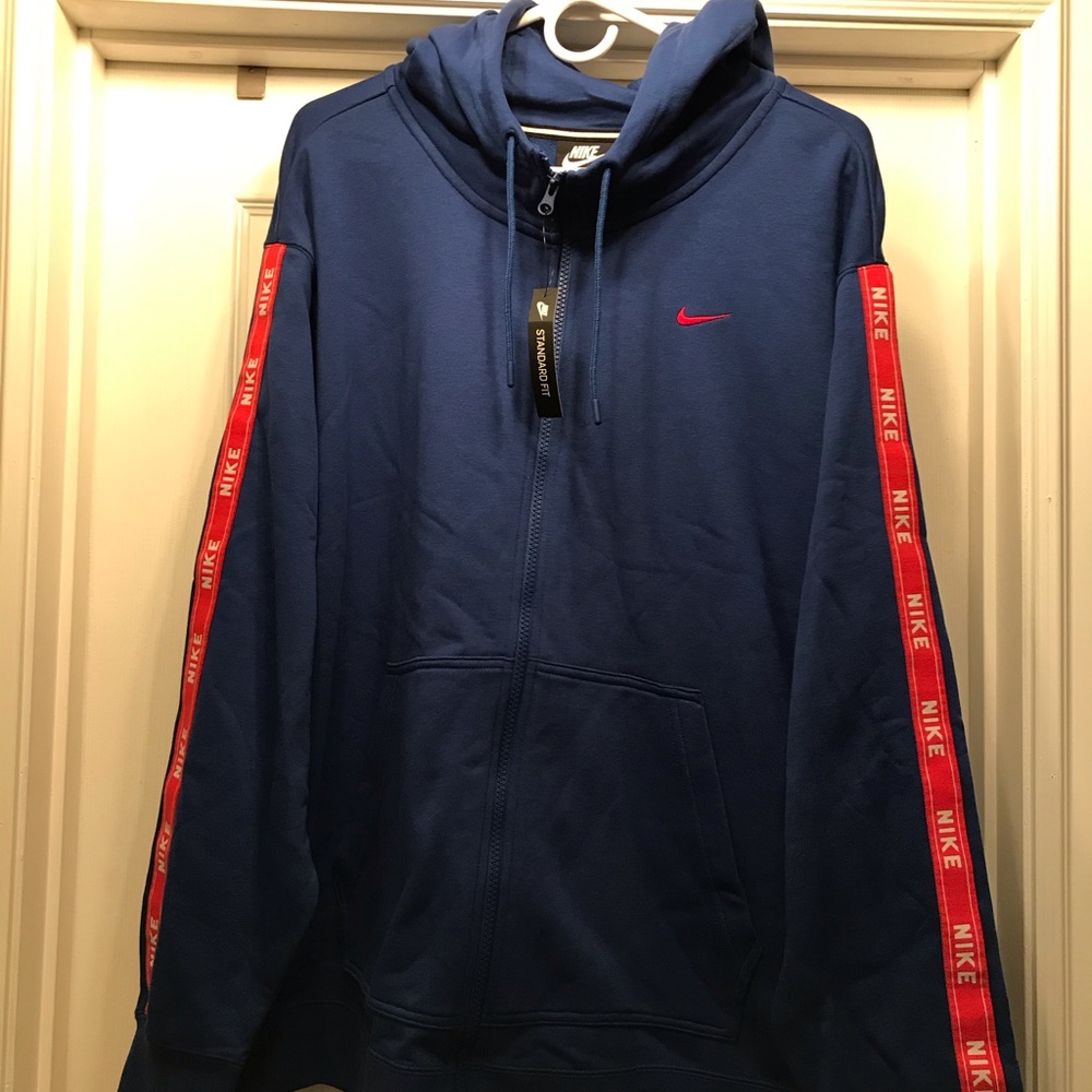 NWT Red White Blue Zip Up Hoodie Size 3x